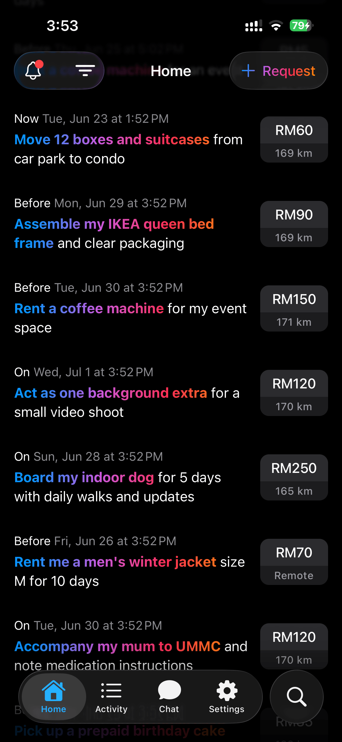 App Screenshot Dark